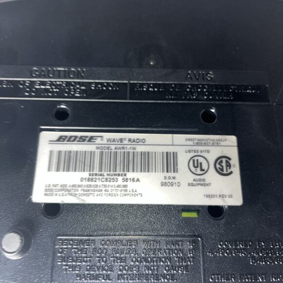 Bose Wave AWR1-1W AM/FM Alarm Radio AM/FM System Black #U1654 With Remote - Picture 6 of 7